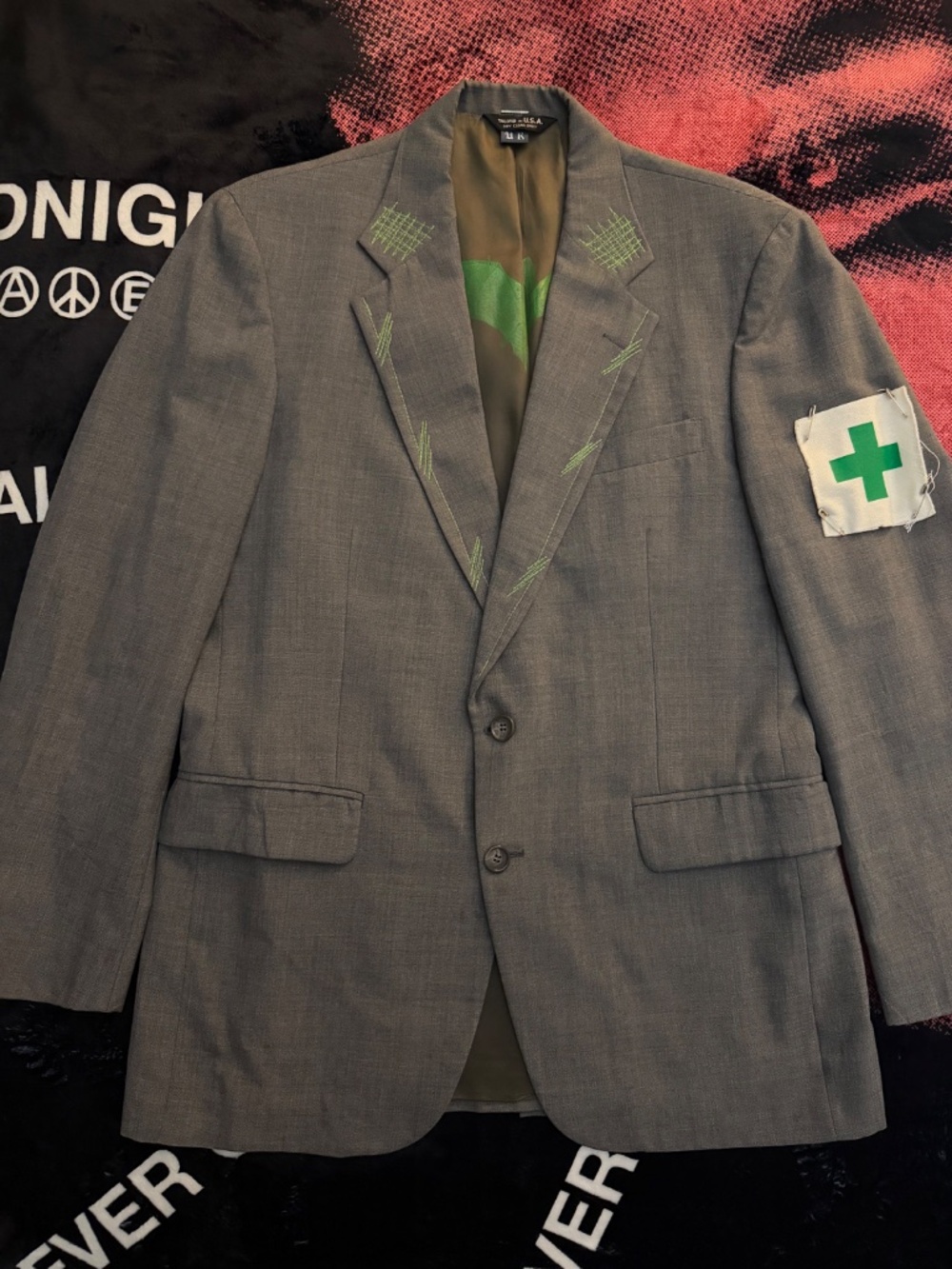 Urban Outfitters BOTANY 500 Bat Punk Goth Blazer